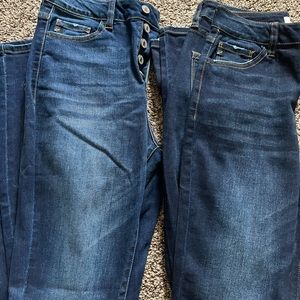 two pairs of kancan jeans. size 7/27